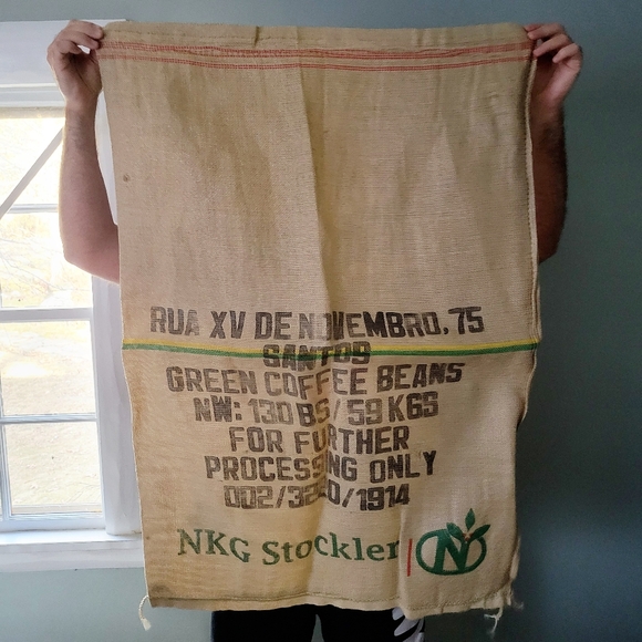 Cafés do Brasil Burlap Coffee Bean Large Oversized Bag Sack - Picture 2 of 2